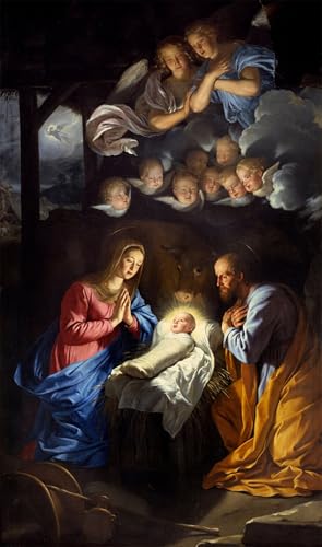 Tableau mural toile Philippe De Champaigne 60x90 - Habillage grand mur vide salon