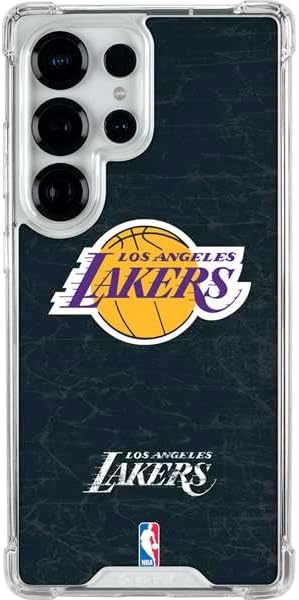 Skinit Clear Phone Case Compatible with Galaxy S25 Ultra - Officially Licensed NBA Los Angeles Lakers Black Primary Logo Design