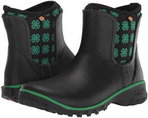 BOGS womens Bogs Sauvie Slip on Rain Boot, 4-h Print - Black, 9 US | Image 6