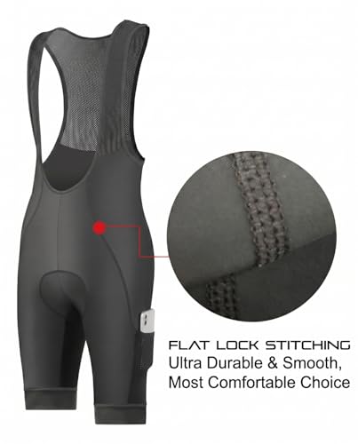 Image of Ceroti Custom Apparel Service Men's Pro Long Inseam Cycling Bibs, Side Cargo Pockets Bibs Optional,Bike Shorts UPF50+