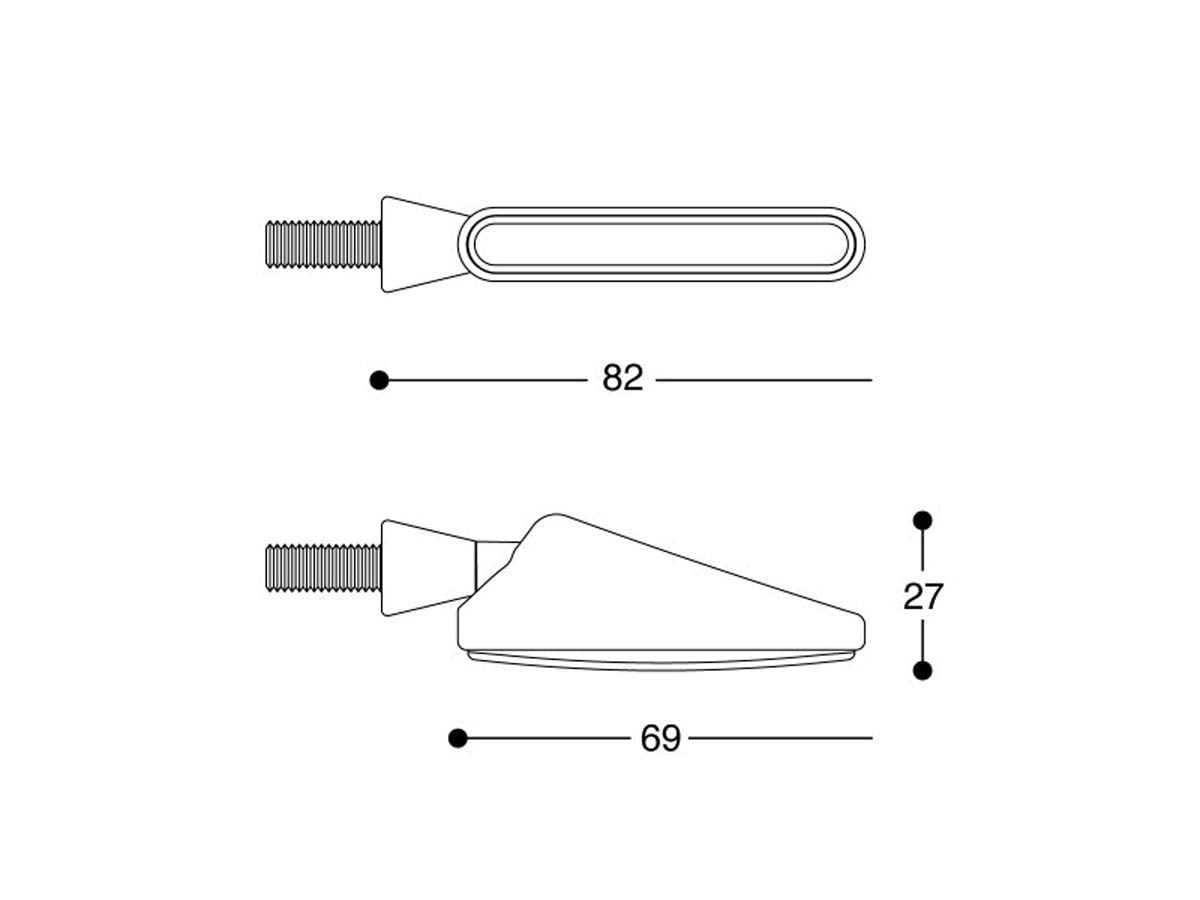 COPPIA INDICATORI SQB-LED BASIC BARRACUDA UNIVERSALI