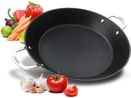 endusor Paella Pfanne INDUKTION Ø 38cm mit Antihaft-Beschichtung | 6-8 Personen | alle Herdarten +...