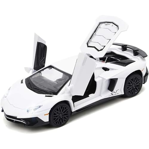 Image of 132 Lamborgini Toy Car for Kids Diecast Metal Car Scale Model LP750 Light Sound Pullback Openable Door