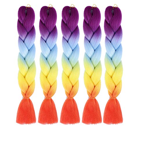 RichCoco pre-stretched Kanekalon Braiding hair 24inch Jumbo Braids High Temperature Fiber Synthetic Hair Extension Jumbo