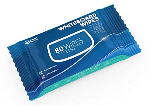 Chiffons de Nettoyage SmartPanda pour Tableaux Blancs. Couvercle étanche. Formule non Toxique - Paquet de 80 Cover