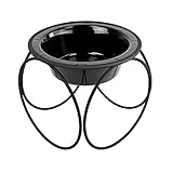 Platinum Pets Single Olympic Diner Feeder with Stainless Steel Dog Bowl, 6.25 cup/50 oz, Midnight Black