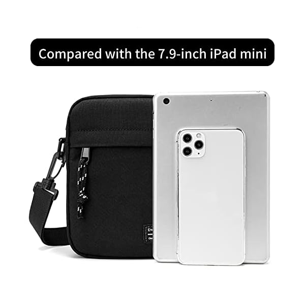 Vaupan Small Crossbody Bag Shoulder Bag For Men, Women Mini Messenger Bag Water Resistant Satchel Bag for School Work Travel Business (Black) - Image 5