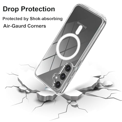 Image of Samsung A15 Transparent Case | Shockproof Bumper & Camera Protection | Magsafe Compatible | Sleek Hard Crystal Back Cover for Samsung A15 - Clear