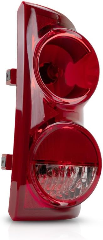 CarLights360 For Ram Dakota Tail Light 2005-2011 Passenger Side | Chrome Crystal Housing | Red Lens | Replacement For CH2819104 | 05:55077604AC