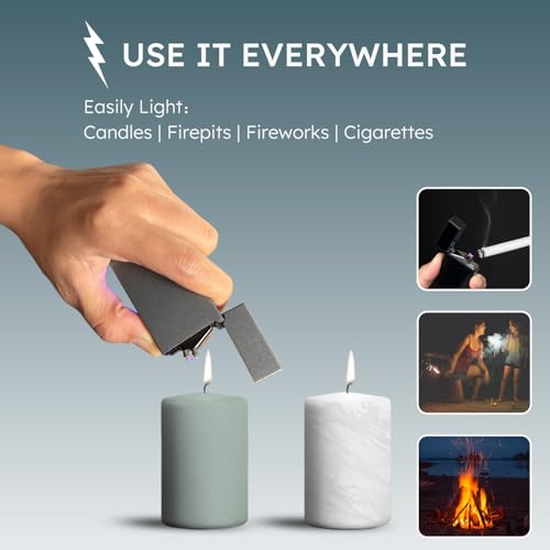 Encendedor Eléctrico Doble Arco Plasma USB Recargable miniatura 3