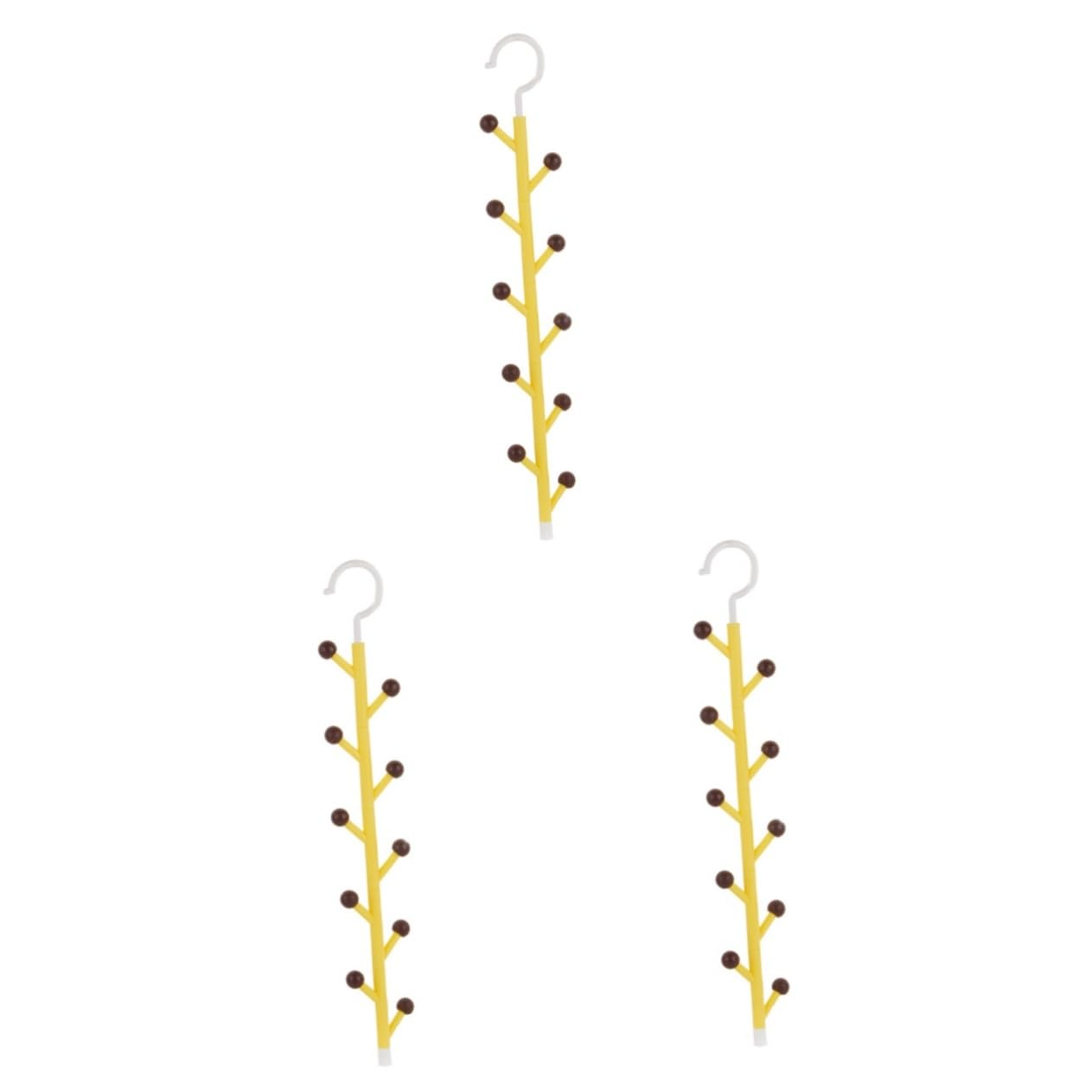 MAGICLULU 3stücke Rotierender Haken Organizer Für Schals Krawatten Gürtel Und Hüte Drehbar Platzsparendes Design Für Kleiderschrank Langlebigem Gelb