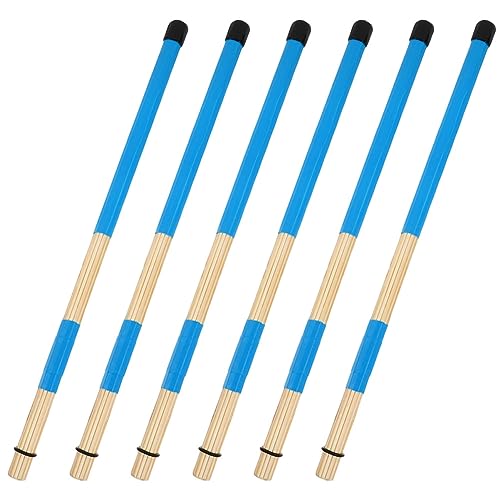 ERINGOGO 3 Pairs Professional Drum Brushes Lightweight Percussion Instrument Accessories for Easy Carrying Stylish Design for Drummers for Practice and Performance