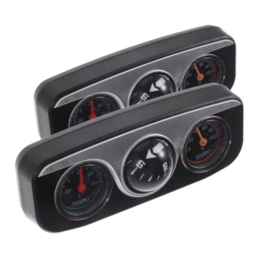 Bola de brújula para coche con indicador de temperatura y humedad
