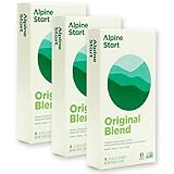 Alpine Start Instant Coffee Original Blend Medium Roast - Individual Powder Mix From High Altitude Arabica Coffee Beans - Hot or Cold Brew for Home, Travel, Camping, Hiking, Backpacking (Original Blend)