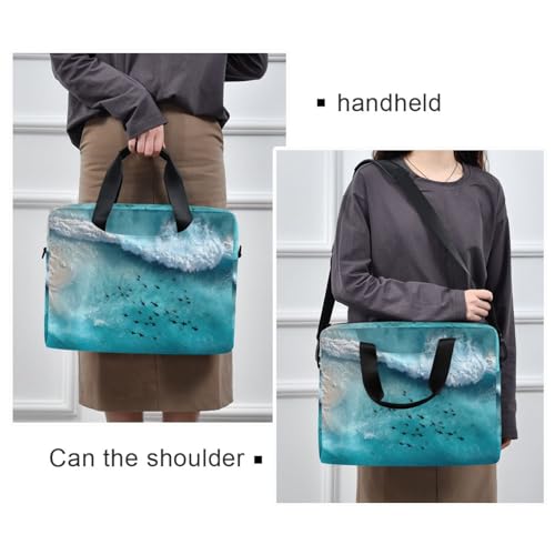 Bolso maletín para laptop con estampado marino 13-16 pulg miniatura 2