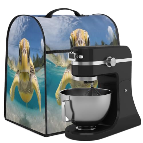 Coffee Maker Cover Cute Turtle Kitchen Appliance Covers Small Appliance Covers Blender Cover Juicer Cover Dust Covers for Kitchen Appliances with Top Handle and Pockets,Washable,B639
