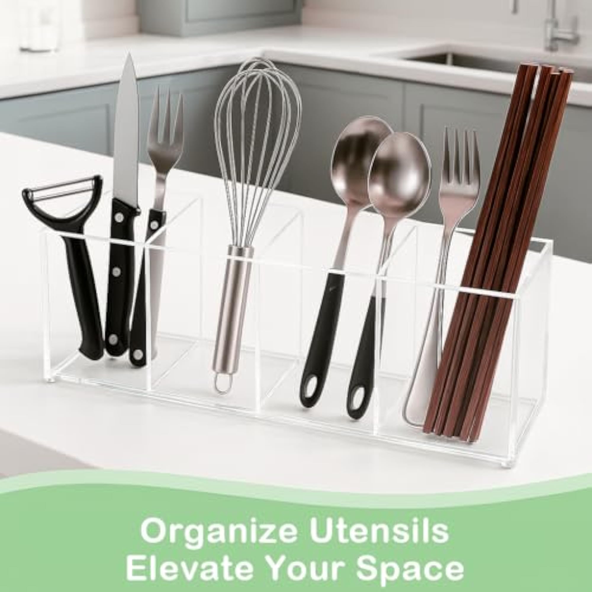Clear Acrylic 4-Compartment Organizer Box