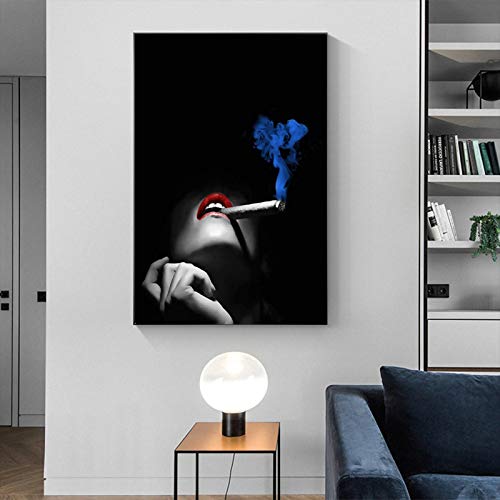 Portrait lèvres affiches et gravures pour habiller un mur vide avec élégance sans cadre