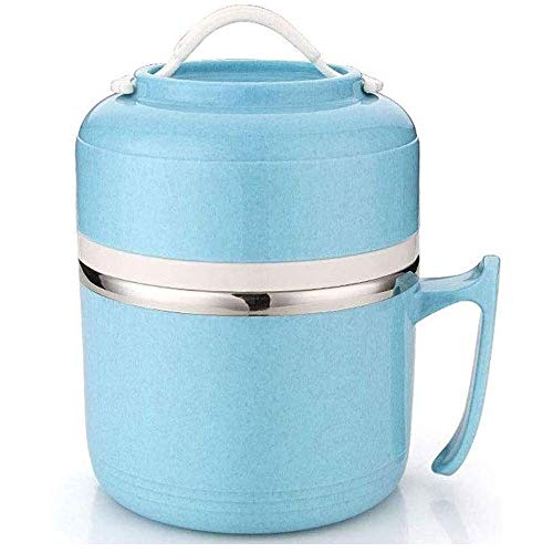 Cffdoifanh Bento Box, 2-Layers Stainless Steel Lunch Containers With Handle, Insulated Lunch Box Stay Hot 3H, Leak-Proof Food Containers For Adults, Teens, Work, School Enjoy A Hot Lunch On The Go. #TOP3