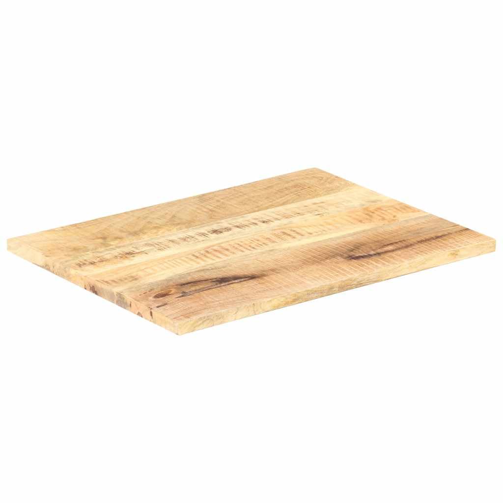 Dessus de Table Massif Bois Mango 25-27 mm 80x70 cm Finition brute