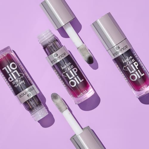 essence hydra kiss LIP OIL, Lipgloss, Nr. 05, Schwarz, feuchtigkeitsspendend, pflegend, mit Ölen, glänzend, vegan, ohne Parabene, ohne Mikroplastikpartikel, Nanopartikel frei, 1er Pack (4ml)