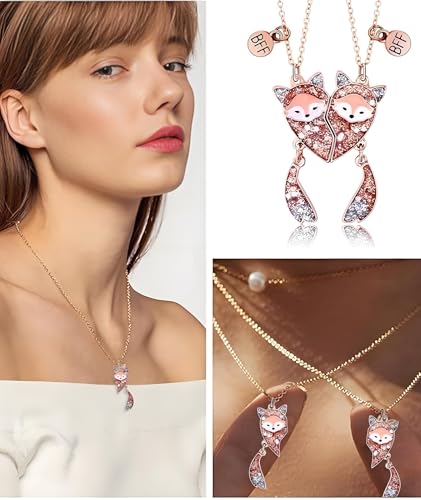 Image of CartHome 2Pcs Best Friend Necklace, Friendship Necklace for Girls Matching Necklace, Express Sisterhood and Friendship for Best Friends, Birthday Anniversary Friendship Celebration