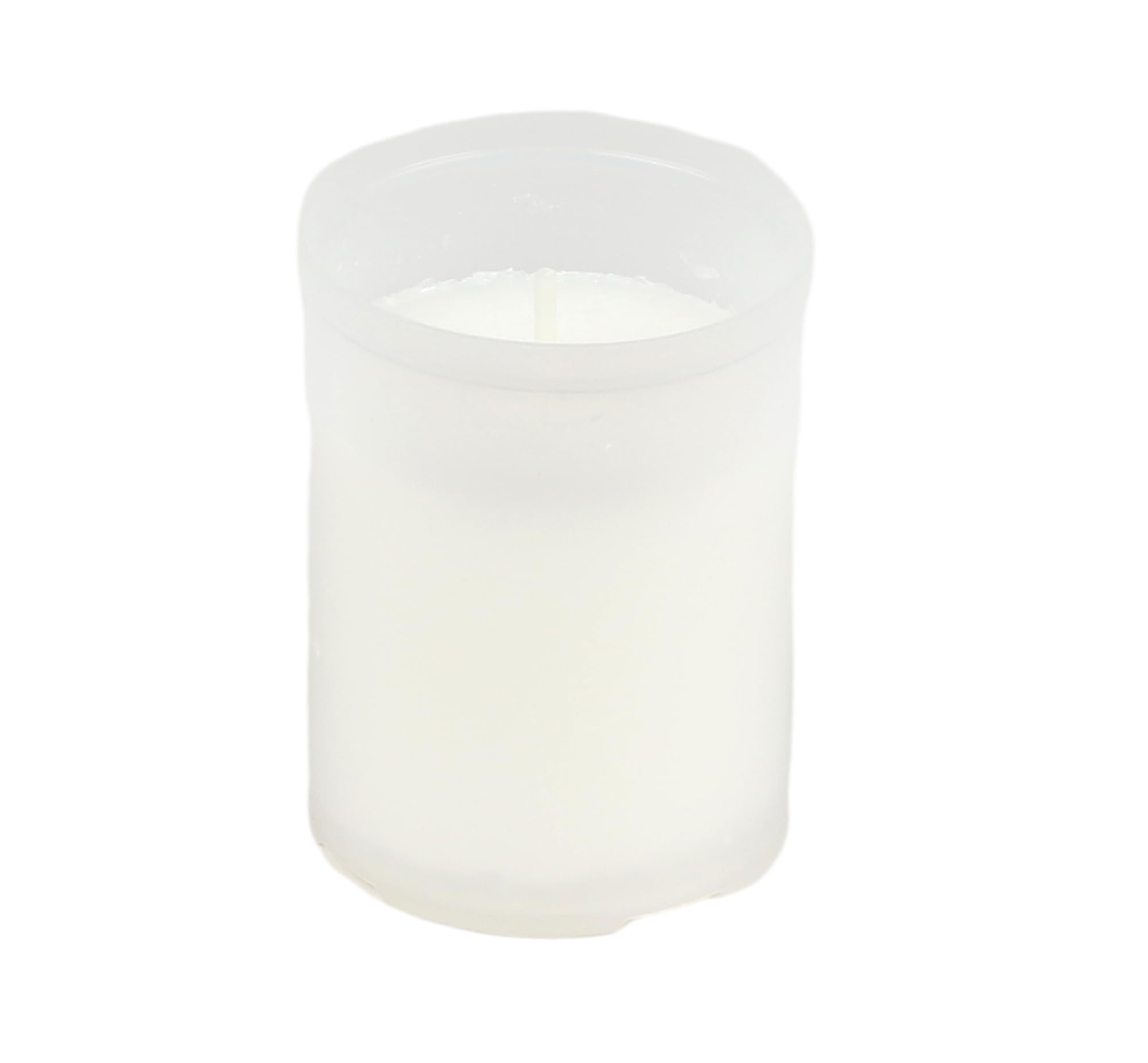 Paquete de 12 Velones pequeños Litúrgicos Blancos de Parafina - 6.5x5 cm, 24 Horas de Duración, Mecha de Algodón Puro, Sin Perfume, con Envase Protector