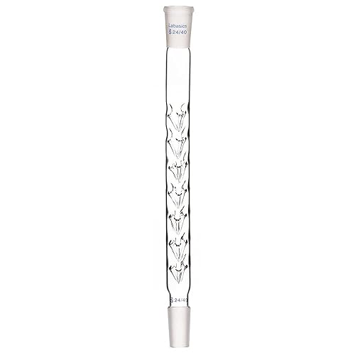 Miniatura 1 de Labasics Columna Vigreux, 2440 Juntas Columna Fraccionaria de Vidrio Borosilicato Columna de destilación Vigreux con muescas y 7.874 in de longitud