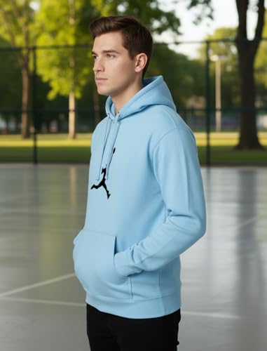 Image of BAGHADBILLO Men's & Women's Cotton Sweatshirt Hoodies with Pockets Solid Pattern Long Sleeves Hooded Neck Regular Fit and Standard Length