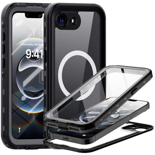 Coque iPhone 16 E antichoc silicone noir transparent protection intégrale étanche