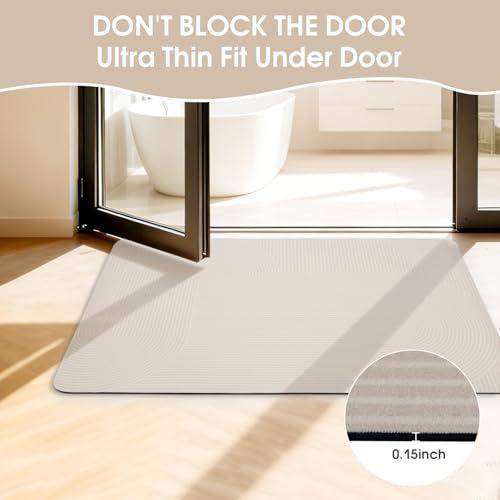 Mwizbyot Bath Mat Bathroom Rugs, Quick Drying Ultra Thin Non Slip Diatomite — view 5