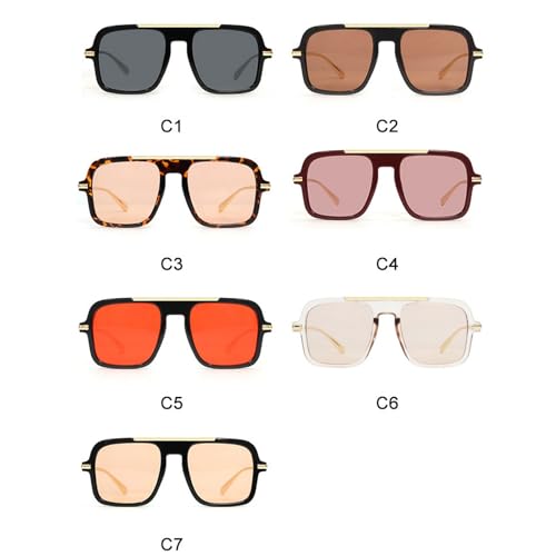 Oversized Square Sunglasses for Women Men Oversized Flat Top Shield Sun Glasses Vintage Punk Men Outdoor Eyewear Shades4