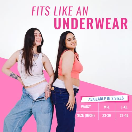 Image of everteen 40 XXL Sanitary Pads and 10 M-L Period Panty Combo for Women, Cotton Soft Disposable Period Panties for Heavy Flow, Infused with Neem and Safflower, No Rashes - Pack of 2