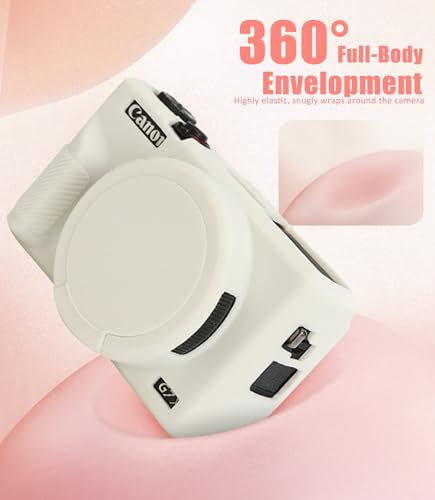 Funda de silicona para Canon PowerShot G7 X Mark III, beige miniatura 2