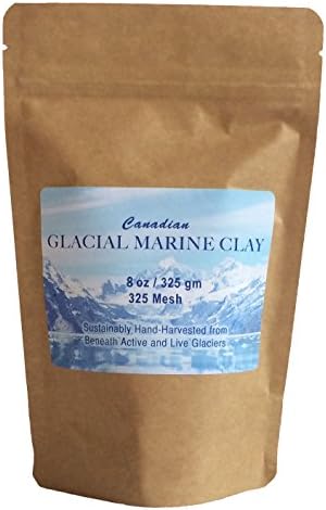 Glacial Marine Clay - 8 oz Healing Clay for Facial Mask, Body Wrap, Mineral Detox Bath, Skin Conditions, Acne, Clogged Pores - Purest, Most Highly Enriched Clay (325 Mesh)