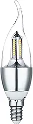 Lâmpada LED Vela 4W, Chama, Soquete E14, para Lustres e Pendentes (BRANCO QUENTE)