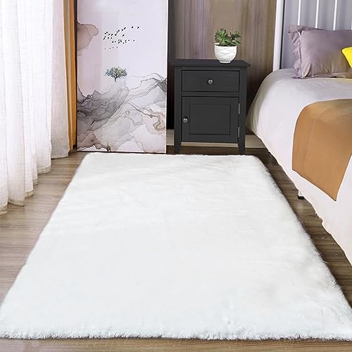 Latepis Tappeto Bianco Tappeto Morbido 90x150 cm Salotto Camera Da...