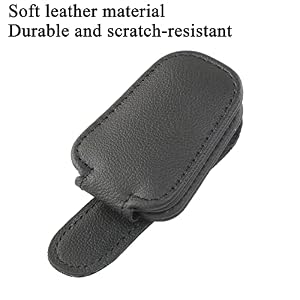 KIWEN Sunglasses Holders for Car Visor, Magnetic Leather Glasses Eyeglass Clip for Car, Ticket Card Clip Sunglasses Mount, Car Visor Accessories Gadgets (1, Black) KIWEN Sunglasses Holders for Car Visor, Magnetic Leather Glasses Eyeglass Clip for Car, Ticket Card Clip Sunglasses Mount, Car Visor Accessories Gadgets (1, Black)