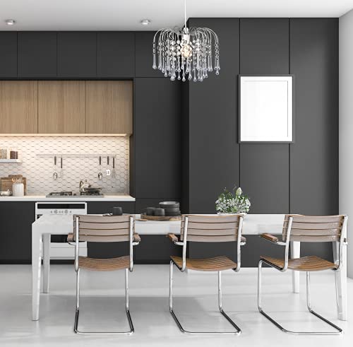 Klass Home Teardrop Acrylic Light Shade | Ceiling Light Shade | Lamp Shade | Chandeliers Ceiling Light | Chrome Finish Pendant Light Shade for Living Room Light Shades Ceiling Bedroom Kitchen Hallway - Cosy Home Interiors Klass Home Teardrop Acrylic Light Shade | Ceiling Light Shade | Lamp Shade | Chandeliers Ceiling Light | Chrome Finish Pendant Light Shade for Living Room Light Shades Ceiling Bedroom Kitchen Hallway - Image 3