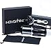 Novashine Professional Teeth Whitening Kit for Him: Advanced Blue LED Light, Concentrated Peroxide Gel, Smartphone Adapter, Travel Bag & 2-Year Warranty