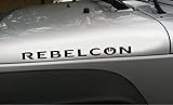 Unique Graphix - Rebelcon Hood Decal Rebel Alliance Custom Decals 22in Compatible with All Jeeps Wrangler Gladiator JK TJ YJ CJ Pair Set of 2