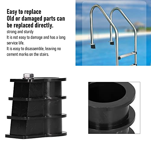 Piezas Embutidas para Escalera de Piscina de Plástico Negro miniatura 3