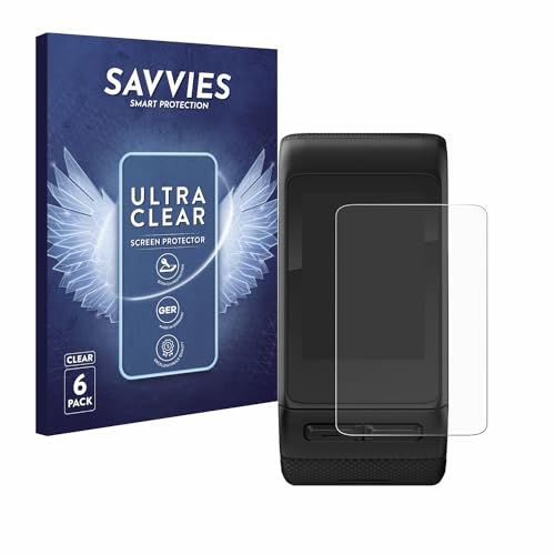 savvies Protector Pantalla para Garmin vivoactive HR (6 Unidades) Película Ultra Transparente