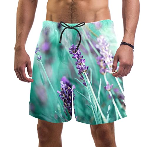 Maillots de bain pour hommes short de plage lavande séchage rapide été