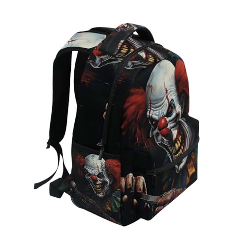 Scary Clown Hair Backpack Daypack Shoulder Bag Book Bag Lightweight Back Pack 11.4 ×16 In2