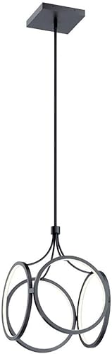 Kichler Lighting Ciri - Colgante LED pequeño de 19.75 pulgadas, color negro