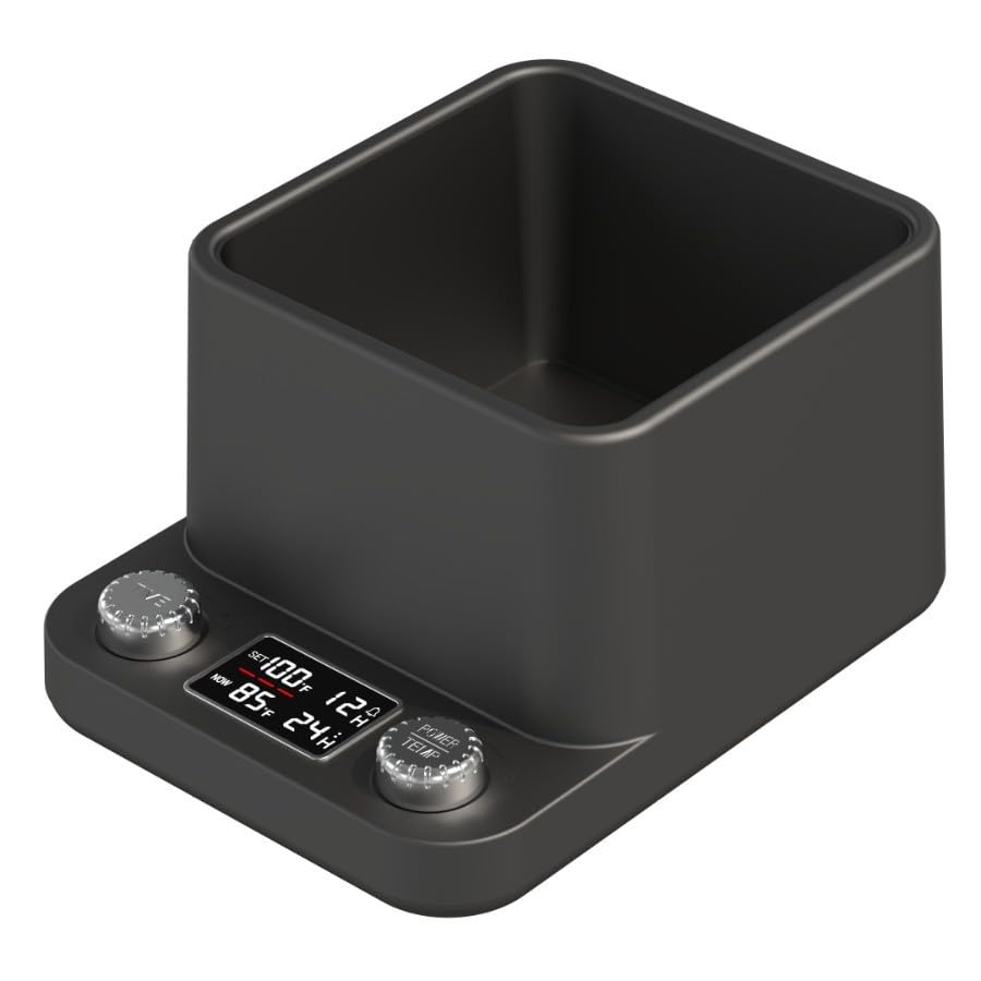 Ysislybin Calentador de Masa Madre, Calentador de Levadura Madre Termostato Preciso 1 °F (70–104 °F) con Temporizador de 198 Horas y Función de Memoria para Pan y Fermentación (Sin Copa)