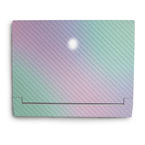 MightySkins Carbon Fiber Skin Compatible with Alienware X14 (2022) Full Wrap Kit - Cotton Candy | Protective, Durable Textured Carbon Fiber Finish | Easy to Apply & Change Styles | Made in The USA