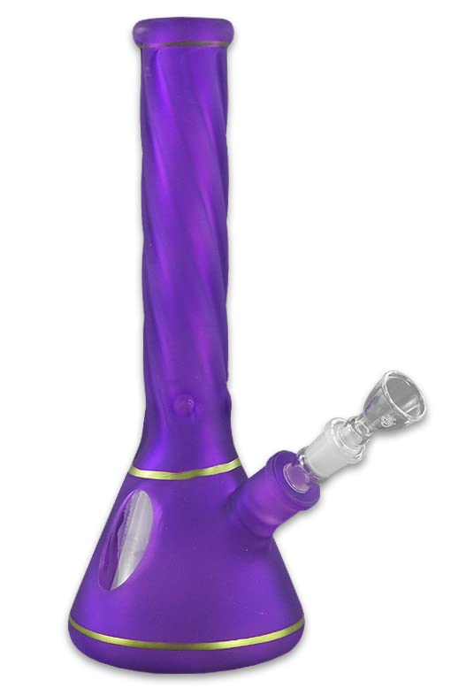 Bong de cristal de 7 mm de vidrio de borosilicato con sistema de 18,8 ranuras, 35 cm de altura, diámetro interior de 3,5 cm.