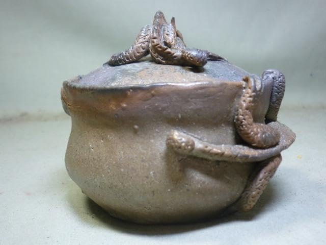 古い 備前双龍宝瓶 双竜 手造 煎茶道具 備前焼 ホーム＆キッチン